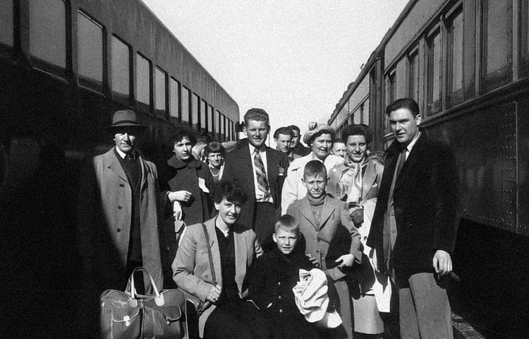 May 1953. Dutch Immigrants Arrive at the Lethbridge Train Station