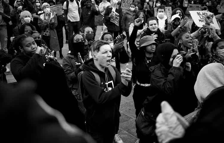 The people of Manchester break lockdown to join the global Black Lives Matter protests.