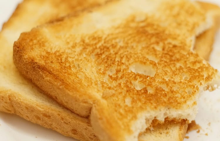 white bread, toast