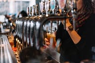 Pint of craft beer being poured at Little Creatures bar in London